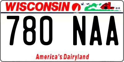 WI license plate 780NAA