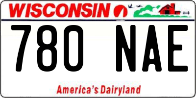 WI license plate 780NAE