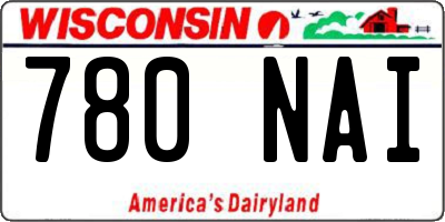 WI license plate 780NAI