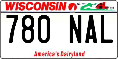 WI license plate 780NAL
