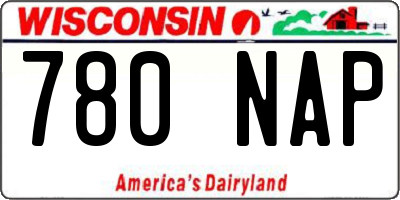 WI license plate 780NAP