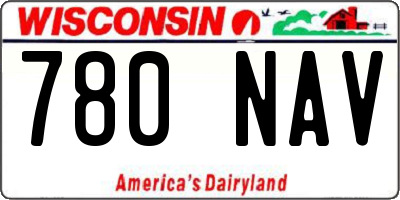 WI license plate 780NAV