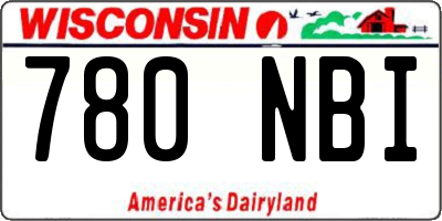 WI license plate 780NBI