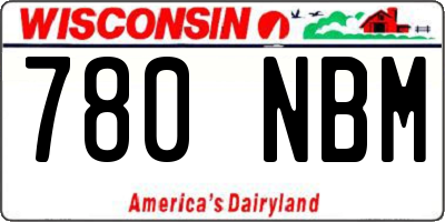 WI license plate 780NBM