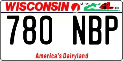 WI license plate 780NBP