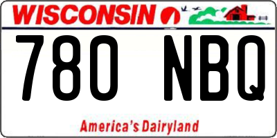 WI license plate 780NBQ