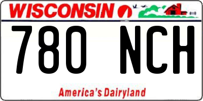 WI license plate 780NCH