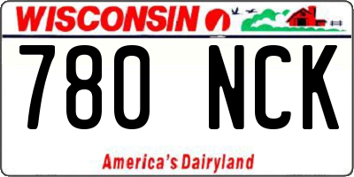 WI license plate 780NCK