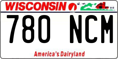 WI license plate 780NCM