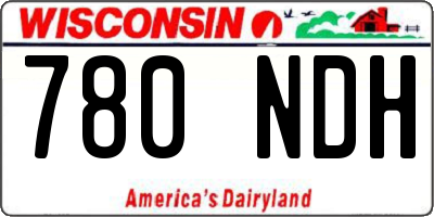 WI license plate 780NDH