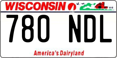 WI license plate 780NDL