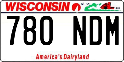 WI license plate 780NDM
