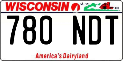 WI license plate 780NDT