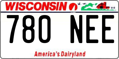 WI license plate 780NEE