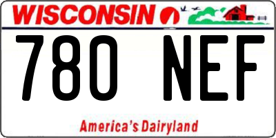 WI license plate 780NEF