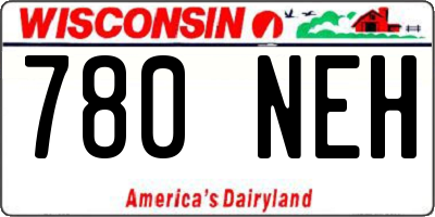 WI license plate 780NEH