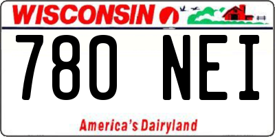 WI license plate 780NEI