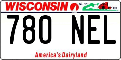 WI license plate 780NEL