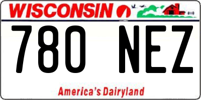 WI license plate 780NEZ