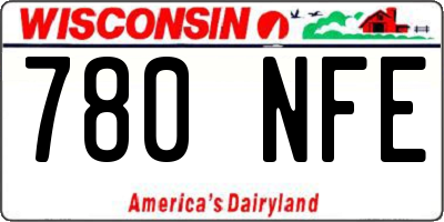 WI license plate 780NFE