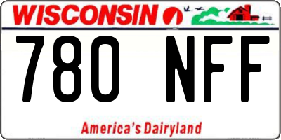 WI license plate 780NFF