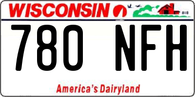 WI license plate 780NFH