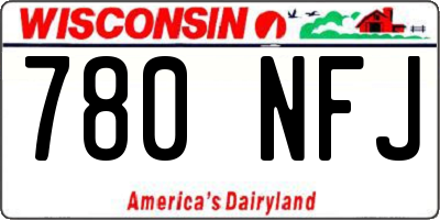 WI license plate 780NFJ