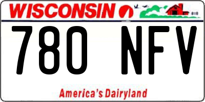 WI license plate 780NFV