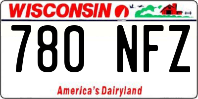 WI license plate 780NFZ