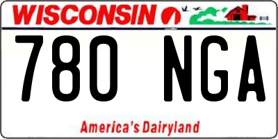 WI license plate 780NGA
