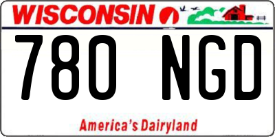 WI license plate 780NGD