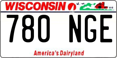 WI license plate 780NGE