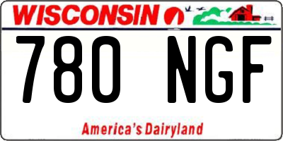 WI license plate 780NGF