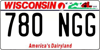 WI license plate 780NGG