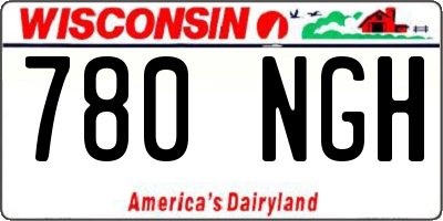 WI license plate 780NGH