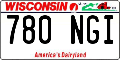 WI license plate 780NGI