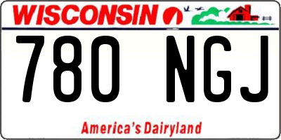 WI license plate 780NGJ