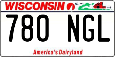 WI license plate 780NGL