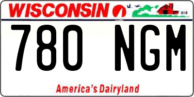 WI license plate 780NGM