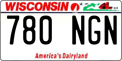 WI license plate 780NGN