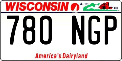 WI license plate 780NGP