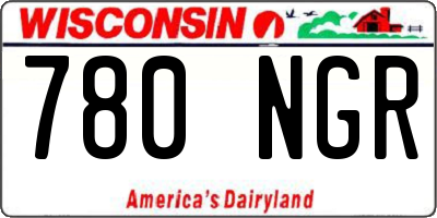 WI license plate 780NGR