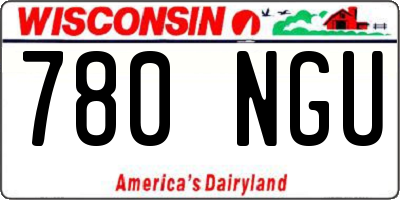 WI license plate 780NGU