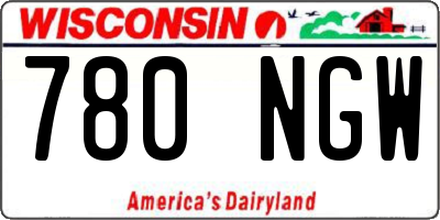 WI license plate 780NGW