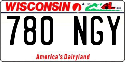 WI license plate 780NGY
