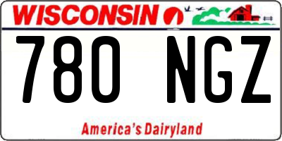 WI license plate 780NGZ