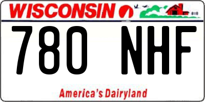 WI license plate 780NHF