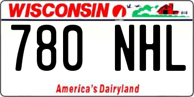 WI license plate 780NHL