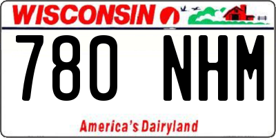 WI license plate 780NHM