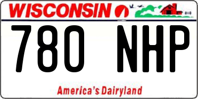 WI license plate 780NHP